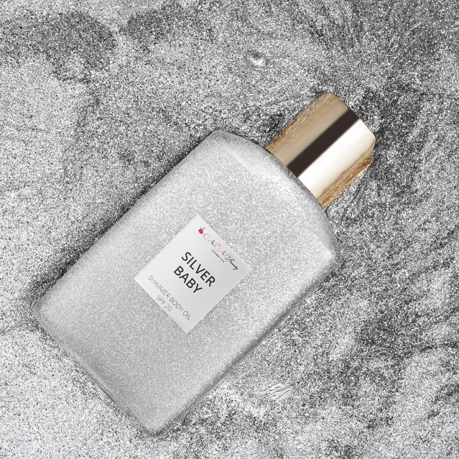 Сухе масло для тіла з блиском «Silver Baby»